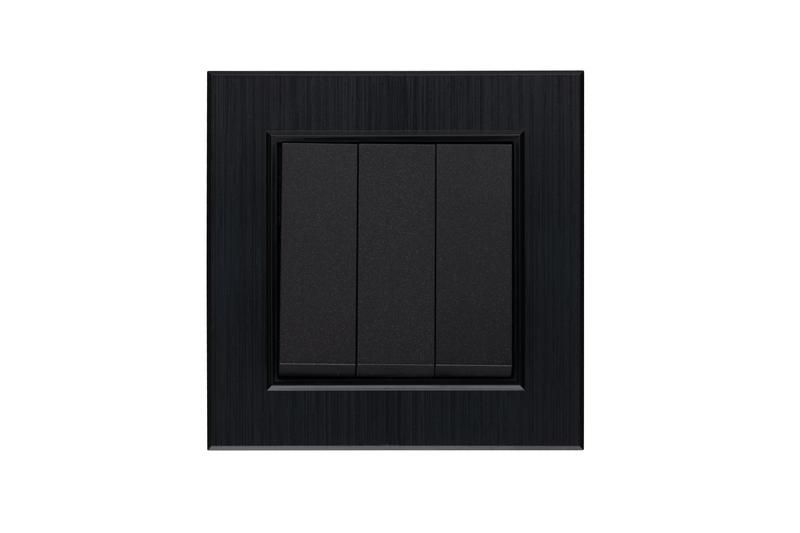 выключатель 3-клав. 1 вход 3 выхода karea line star чер. makel 86054091 от BTSprom.by