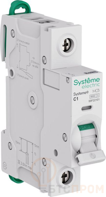 Выключатель автоматический 1п C 1А 6кА Systeme9 230В SE S9F22101 фото в каталоге от BTSprom.by  Выключатель автоматический 1п C 1А 6кА Systeme9 230В SE S9F22101 фото в каталоге от BTSprom.by
