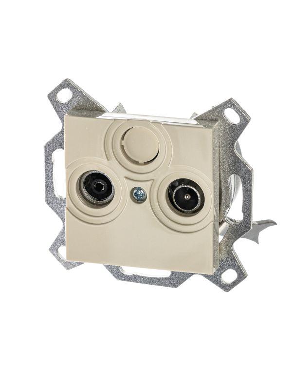 розетка телевизионная проходная tv/r levit 7дб сл. кость abb 2chh083607a6017 от BTSprom.by