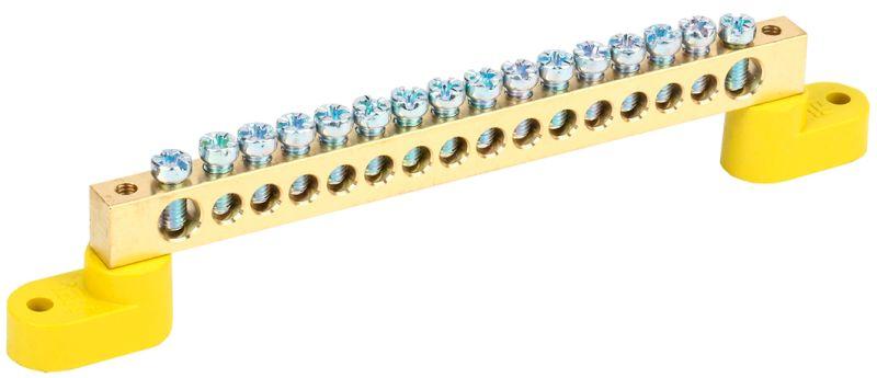 шина pe "земля" шни-8х12-16-у2-ж на двух угловых изоляторах iek ynn10-812-16c2-k05 от BTSprom.by