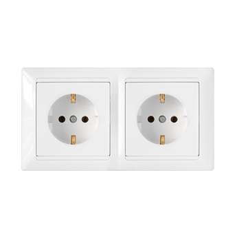 розетка 2-м сп 16а ip20 с заземл. бел. bylectrica рс16-355 от BTSprom.by