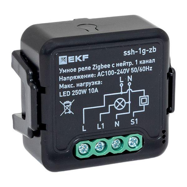 реле умное в подрозетник 1-канальное zigbee connect select с нейтралью ekf ssh-1g-zb от BTSprom.by