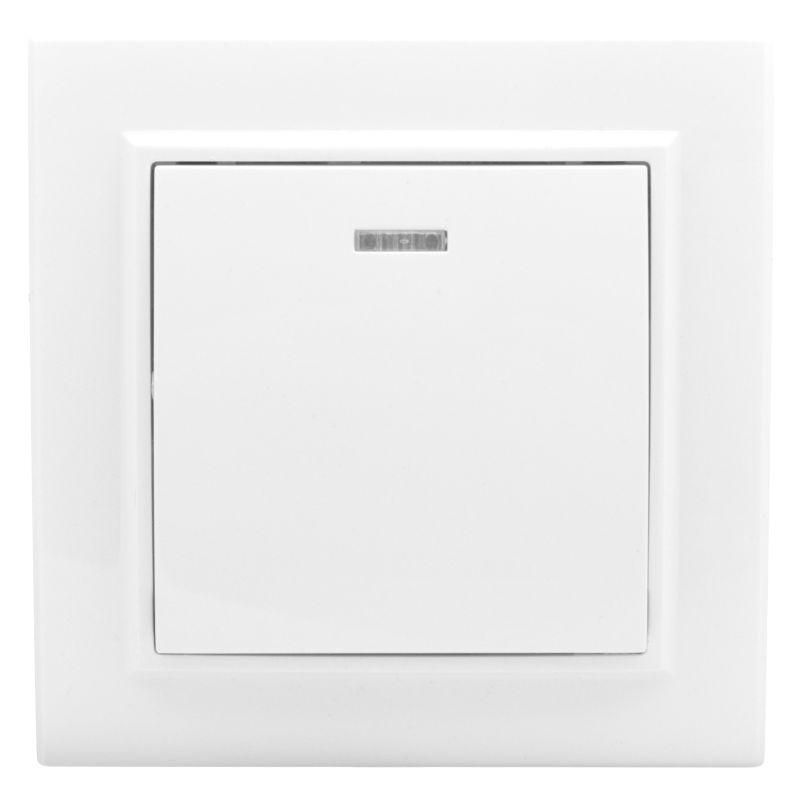выключатель 1-кл. сп минск 10а ip20 с индикатором бел. basic ekf erv10-121-10 от BTSprom.by