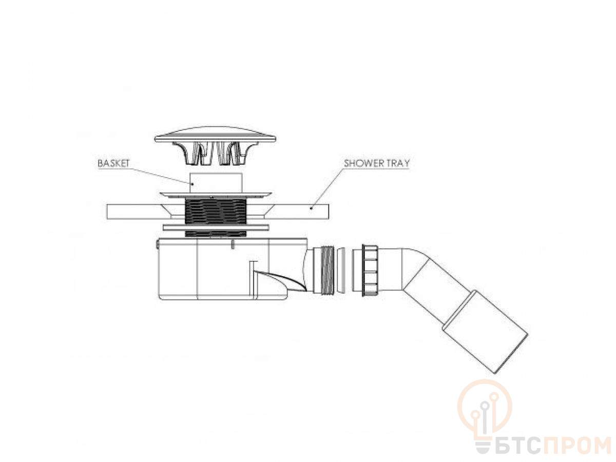  Сифон для душевого поддона, BAKIMAY фото в каталоге от BTSprom.by