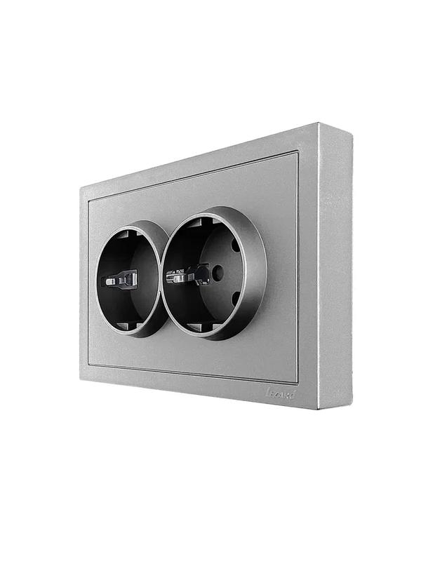  Розетка 2-мест. б/з СП ZIMA IP20 16А ПБТ безвинт. зажим сер. матов. LEZARD 704-7400-128BQC фото в каталоге от BTSprom.by