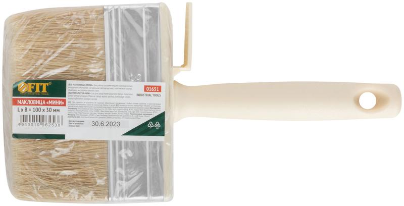  Макловица натуральная светлая щетина пластиковый корпус "мини" 30х100мм FIT 01651 фото в каталоге от BTSprom.by