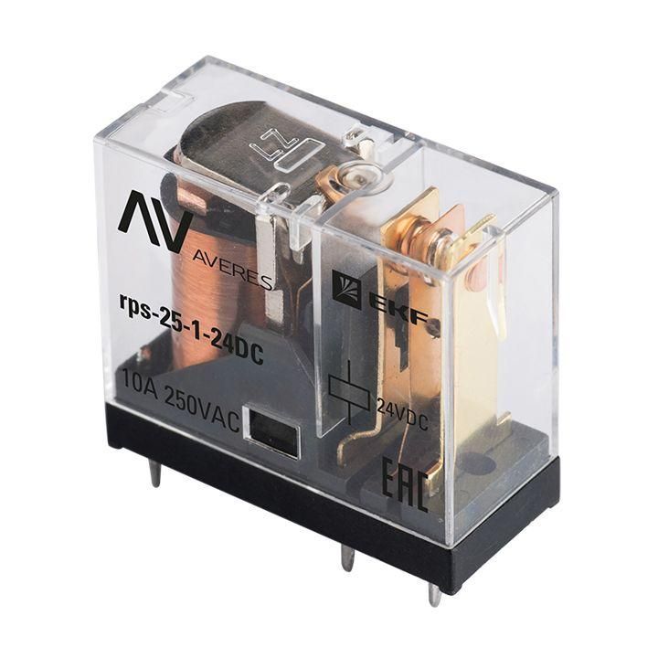 реле промежуточное рп slim 25/1 10a 24в dc averes ekf rps-25-1-24dc от BTSprom.by