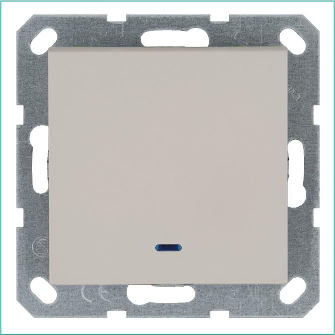 выключатель 1-кл. 10а ip20 с подсветкой механизм тауп jasmart g3011nt от BTSprom.by