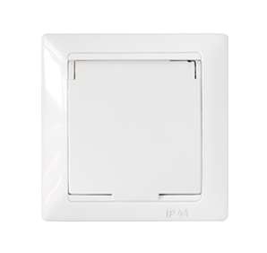 розетка 1-м сп 16а ip44 с заземл. защ. шторки с крышкой бел. bylectrica рс16-394 от BTSprom.by