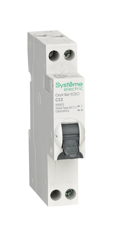 выключатель автоматический дифференциального тока 2п (1p+n) c 32а 30ма тип ac 6ка city9 18мм se c9d38632 от BTSprom.by