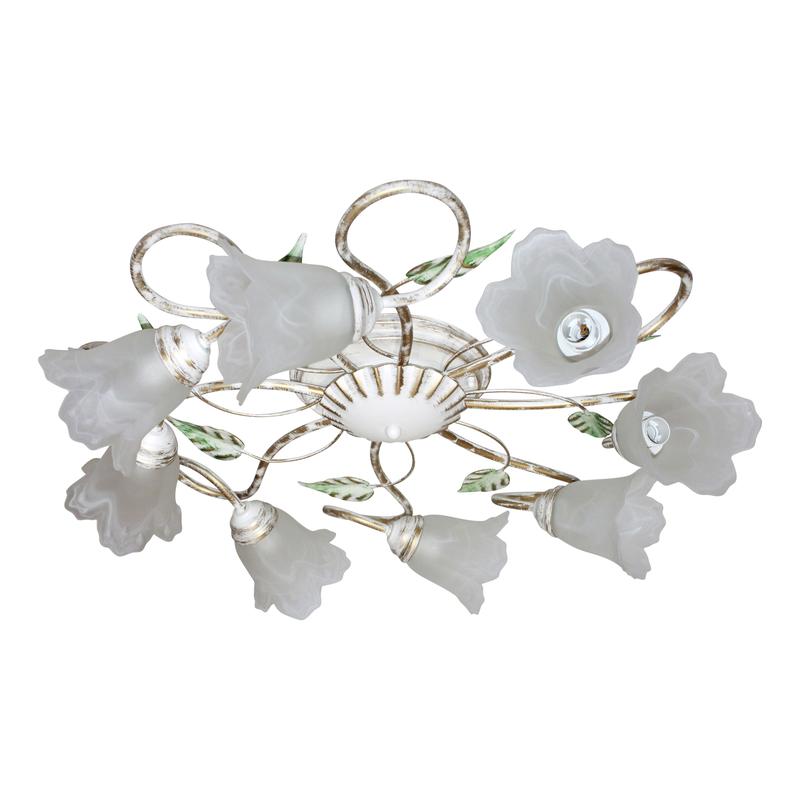 светильник "флорин" 181 (плафон 62333) нпб 01-8х60-101 е14 иу бел. зол. элетех 1005404181 от BTSprom.by