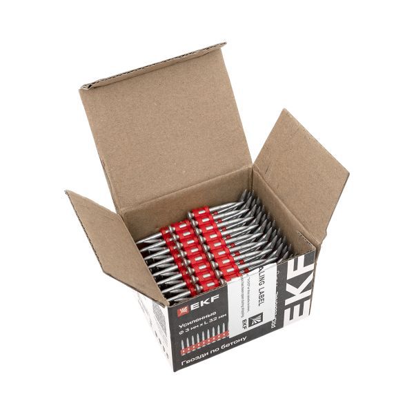  Гвоздь кованый по бетону металлу Bullet Type 3х32 цинк. (уп.250шт) EKF cpn-3032bp фото в каталоге от BTSprom.by