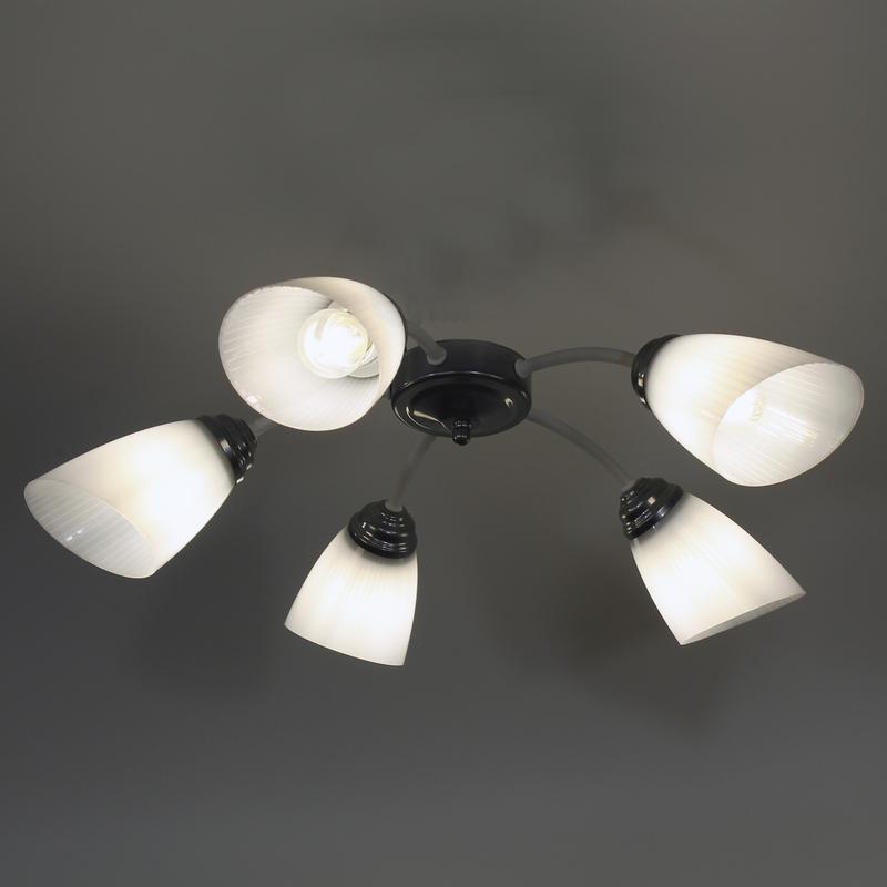  Светильник "Китти" 151 (плафон П0475) НПБ 01-5х60-134 Е27 ИУ бел. хром Элетех 1005404449 фото в каталоге от BTSprom.by