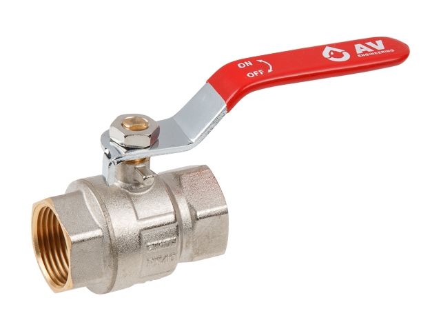 кран шаровый 1" вн.-вн. ручка pn40, av engineering (латунь, макс.  40 бар, макс.  110 °с) ave090001 от BTSprom.by