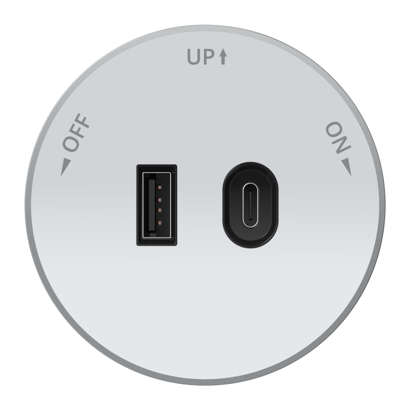 розетка multitrack с 2-мя заряд. устройствами usb тип а+с 18вт 5в/3а бел. se mtk13003w от BTSprom.by