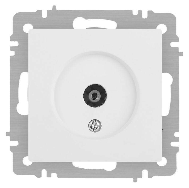 розетка телевизионная одиночная tv сп accent 6-301-01м ip20 бел. матов. intro б0063603 от BTSprom.by