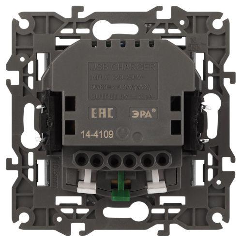  Розетка Elegance 14-4109-16 16A 250В 2P+E защ. штор. с 2xUSB 3А 5В титан Эра Б0065775 фото в каталоге от BTSprom.by