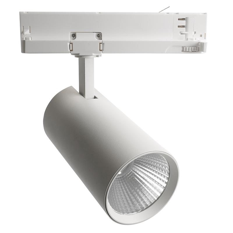 светильник светодиодный трековый на шинопровод 30вт 2700лм 4000к 35град. бел. 3ф al147 со встроенным драйвером feron 51598 от BTSprom.by