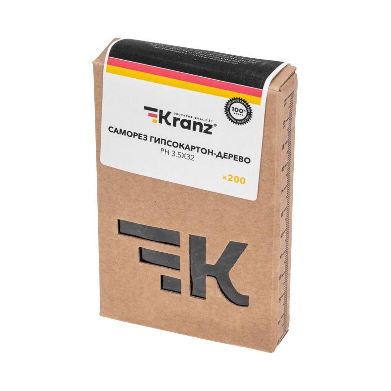  Саморез гипсокартон-дерево 3.5х32 (уп.200шт) Kranz KR-01-3331-004 фото в каталоге от BTSprom.by