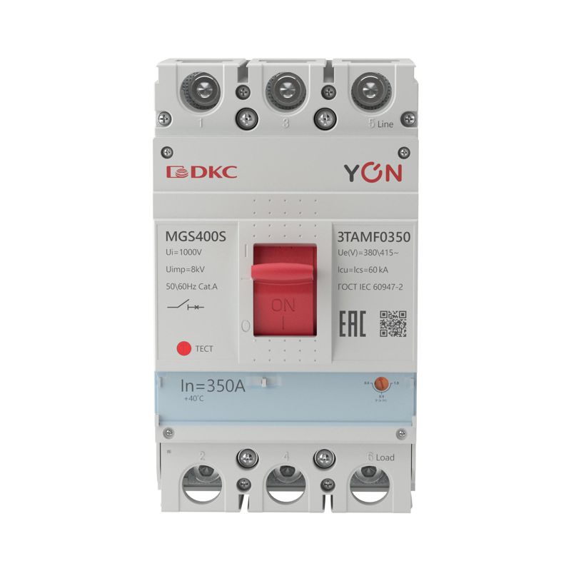  Выключатель автоматический MGS400 3P 280-350A 60kA YON MGS400S-3TAMF0350 фото в каталоге от BTSprom.by
