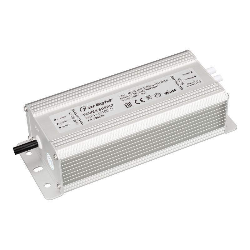 блок питания arpv-12100-d 12в 8.3а 100вт ip67 метал. 3 года arlight 026434 от BTSprom.by