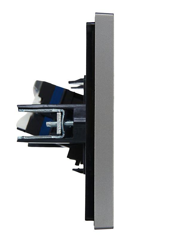  Розетка компьютерная RJ45 кат.6 FORTE&PIANO FP531 сталь IEK FP-K10-2-K46 фото в каталоге от BTSprom.by