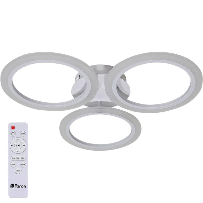светильник светодиодный управляемый с пультом 72вт max. 4200лм 3000к-6500к ip20 бел. al5930 floвт feron 41671 от BTSprom.by