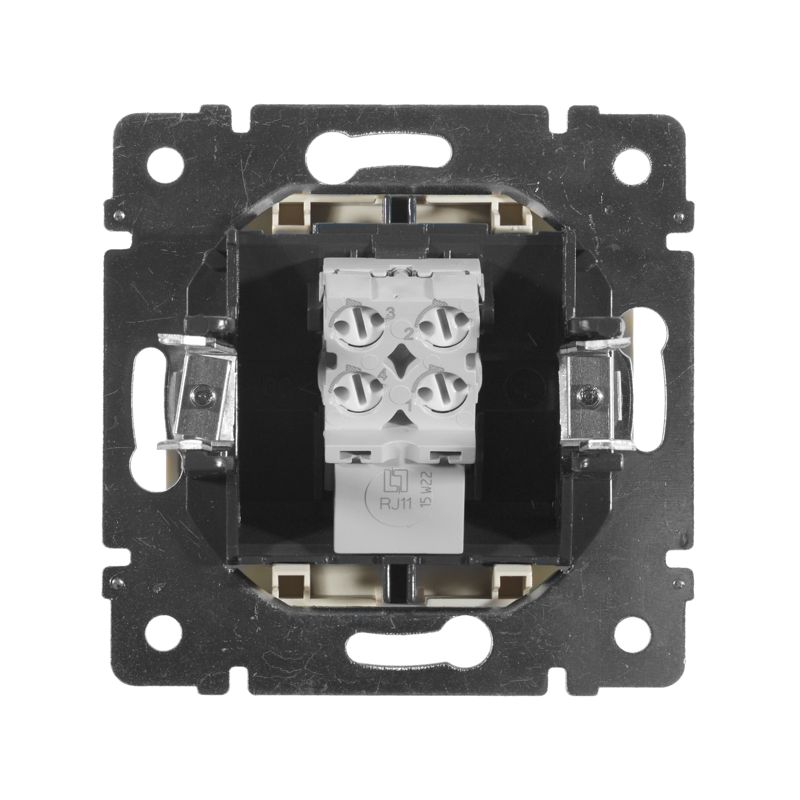  Розетка телефонная 1-м СП Valena RJ11 4 контакт. механизм сл. кость IEK 774338 фото в каталоге от BTSprom.by