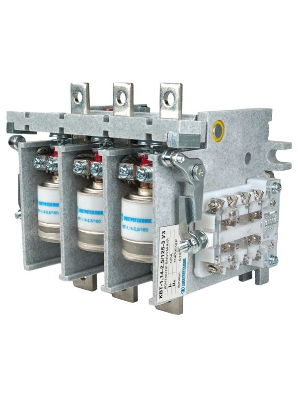 контактор вакуумный квт-1.14-2.5/125-3 у3 3п кат. 380в 4но+3нз ip00 без реле электротехник et002610 от BTSprom.by