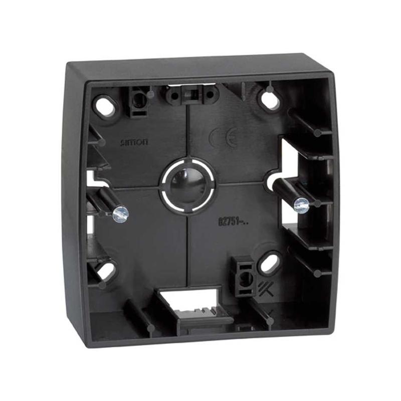 коробка наружной установки 1-м 89х89х37мм simon82 графит 82751-38 от BTSprom.by