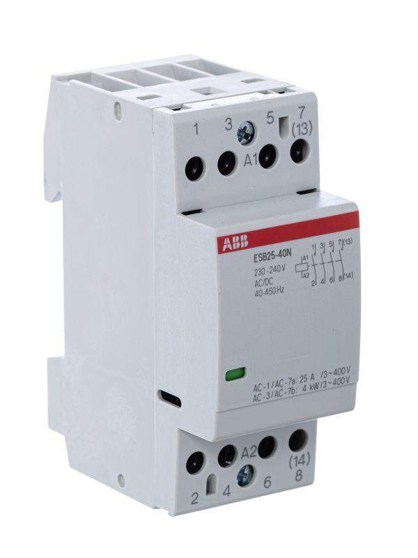  Контактор ESB25-40N-06 модульный (25А АС-1 4НО) катушка 230В AC/DC ABB 1SAE231111R0640 фото в каталоге от BTSprom.by
