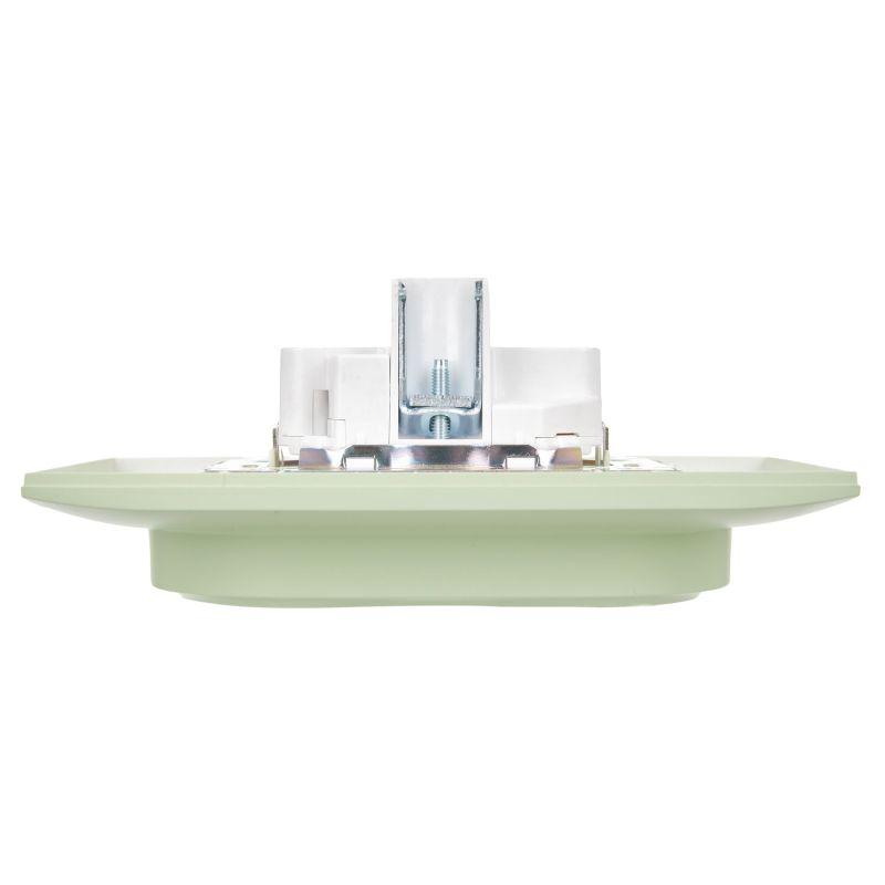  Розетка 2-м SKANDY 16А с заземл. без защ. шторок в сборе SK-R08G мятный IEK SK-R21-16-K06-F фото в каталоге от BTSprom.by