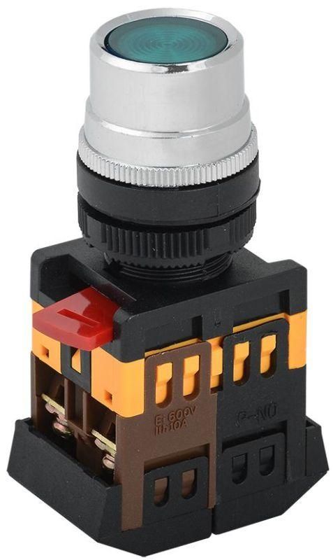 кнопка ablf-22 d22мм 1з+1р 240в неон зел. iek bbt10-ablf-k06 от BTSprom.by