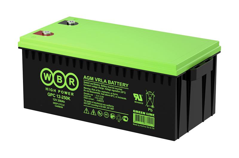  Аккумулятор тяговый 12В 250А.ч WBR GPC12-250K WBR фото в каталоге от BTSprom.by