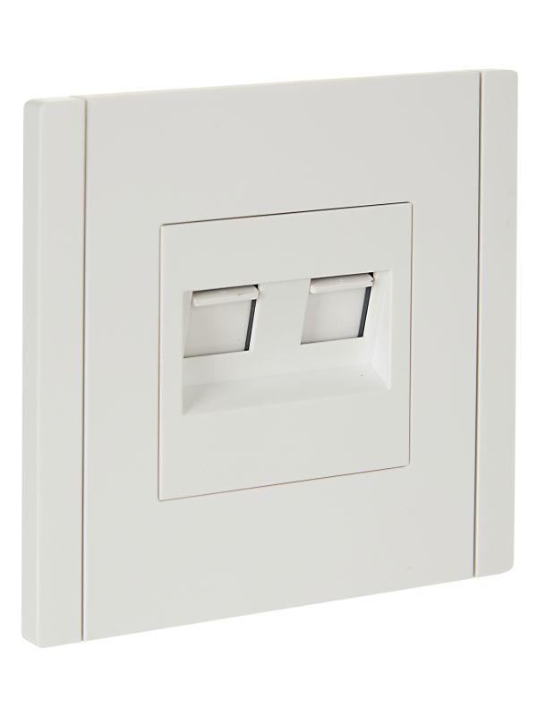розетка компьютерная 2-м rj45 кат.6 forte&piano fp234 бел. iek fp-k20-2-k01 от BTSprom.by