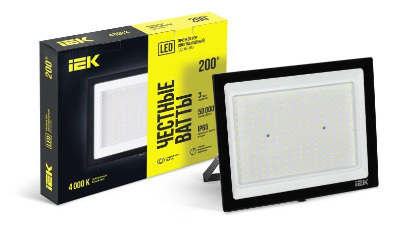 прожектор светодиодный сдо 06-200 ip65 4000к черн. iek lpdo601-200-40-k02 от BTSprom.by
