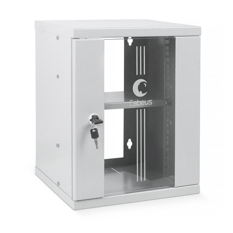 шкаф телекоммуникационный настенный wsc-8u 10дюйм 8u 326х300х405мм дверь стекло cabeus 7648c от BTSprom.by
