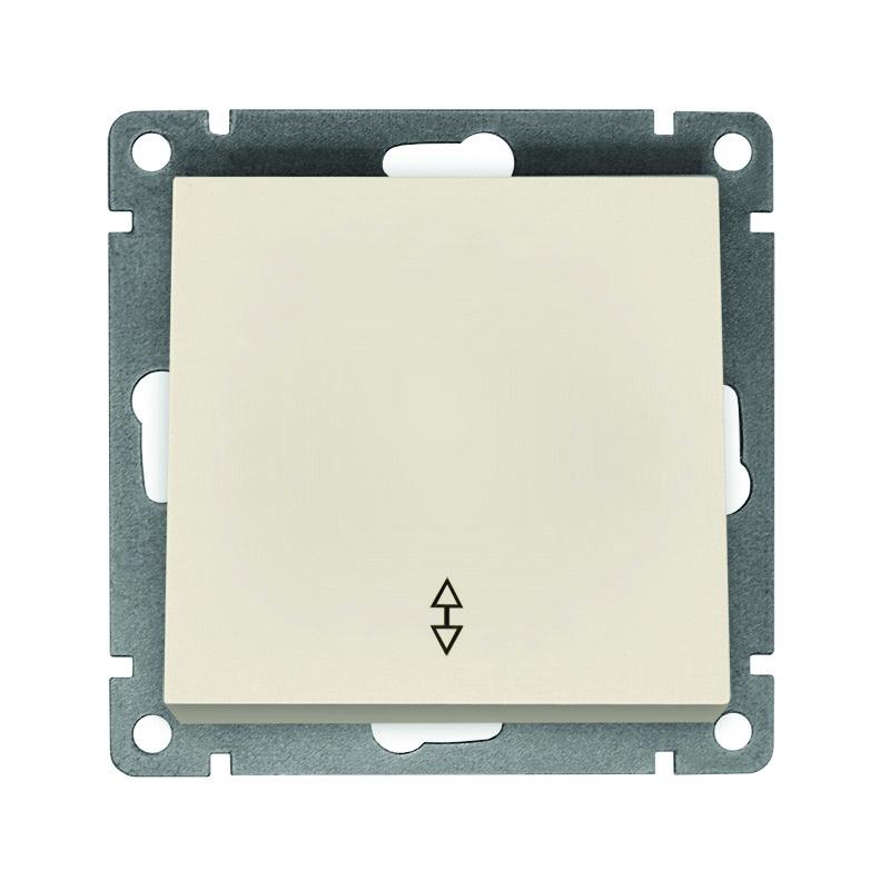 переключатель проходной 1-кл. сп афина 10а ip20 механизм сл. кость (ivory) universal a0025-i от BTSprom.by