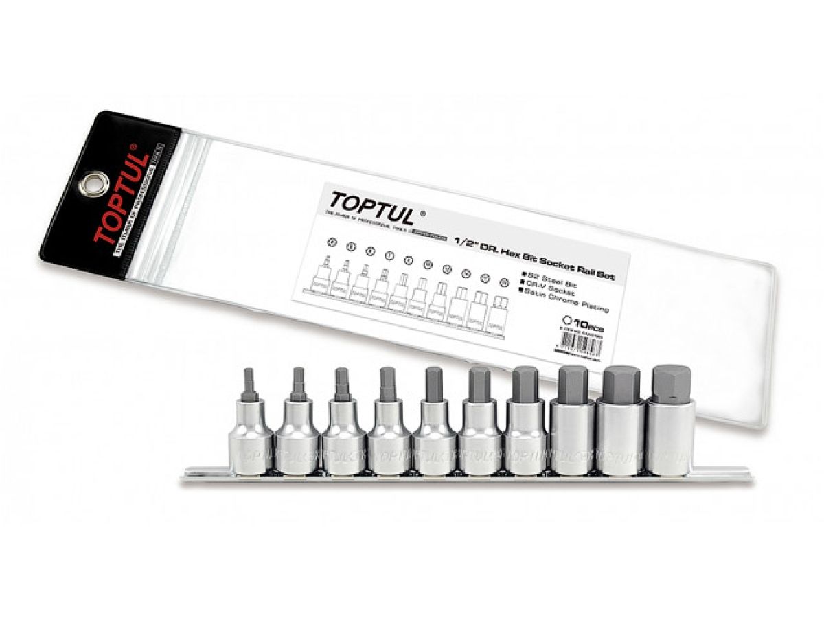 набор бит 1/2"  10шт. toptul gaag1005 от BTSprom.by