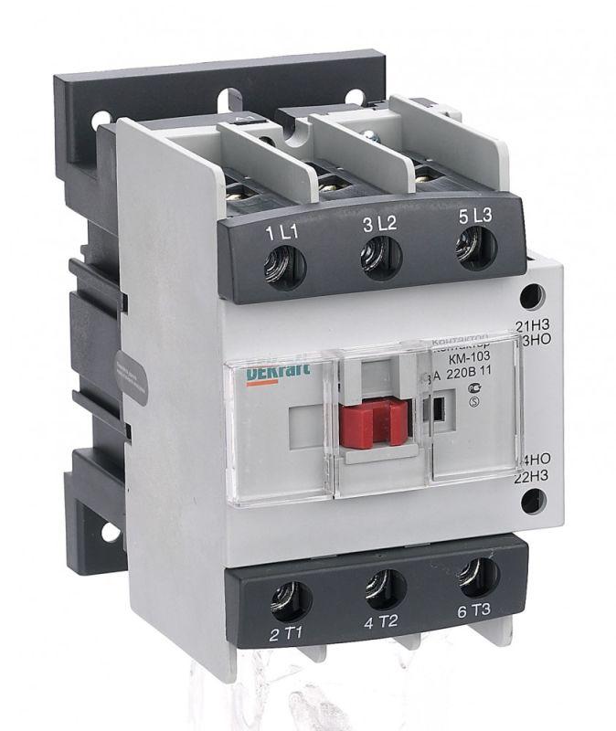 контактор км-103 80а кат. 220в ac 1но+1нз ac-3 dekraft 22143dek от BTSprom.by