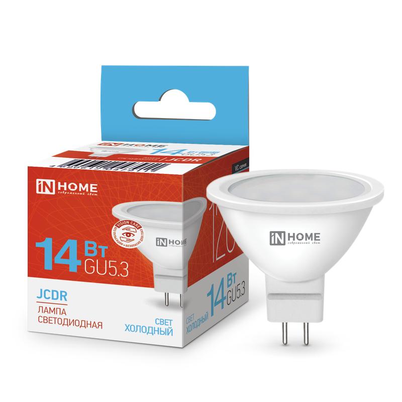 лампа светодиодная led-jcdr-vc 14вт gu5.3 6500к 1260лм in home 4690612047911 от BTSprom.by