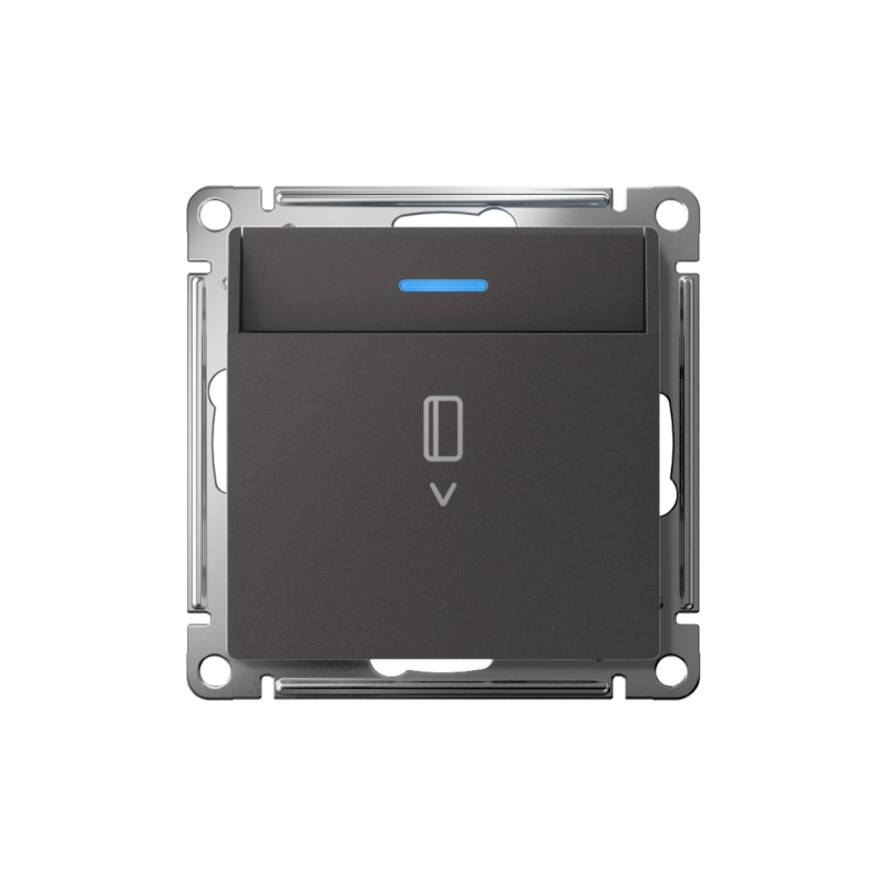 выключатель карточный atlasdesign 10а с подсветкой без задержки отключения механизм базальт se atn001414 от BTSprom.by