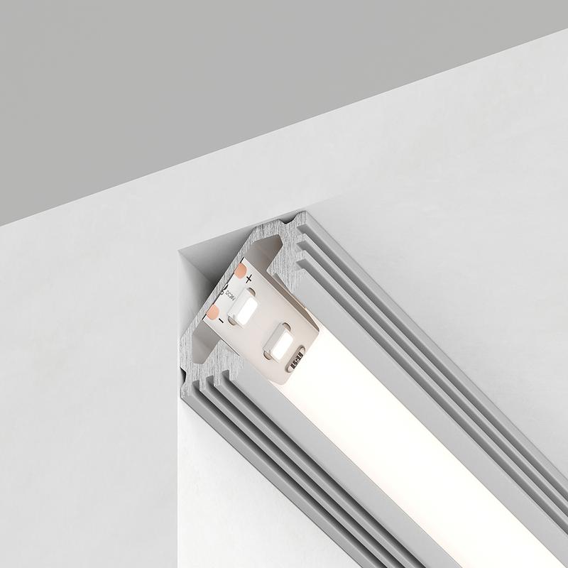 профиль алюминиевый cab272 24х10 угловой с фаской серебр. 2м ( в комплекте 2 заглушки 4 крепежа) feron 10270 от BTSprom.by