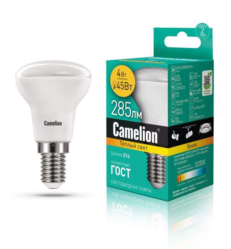 лампа светодиодная led4-r39/830/e14 4вт 220в camelion 13353 от BTSprom.by