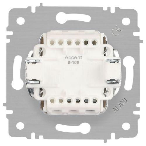  Переключатель перекрестный 1-кл. СП Accent 6-108-01М 10А IP20 250В бел. матов. Intro Б0063580 фото в каталоге от BTSprom.by