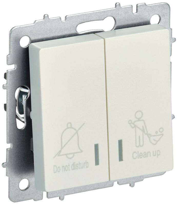 выключатель 2-кл. brite 10а вс10-2-9-брж для отелей с индик. механизм жемчуж. iek br-v20-2-10-k36 от BTSprom.by