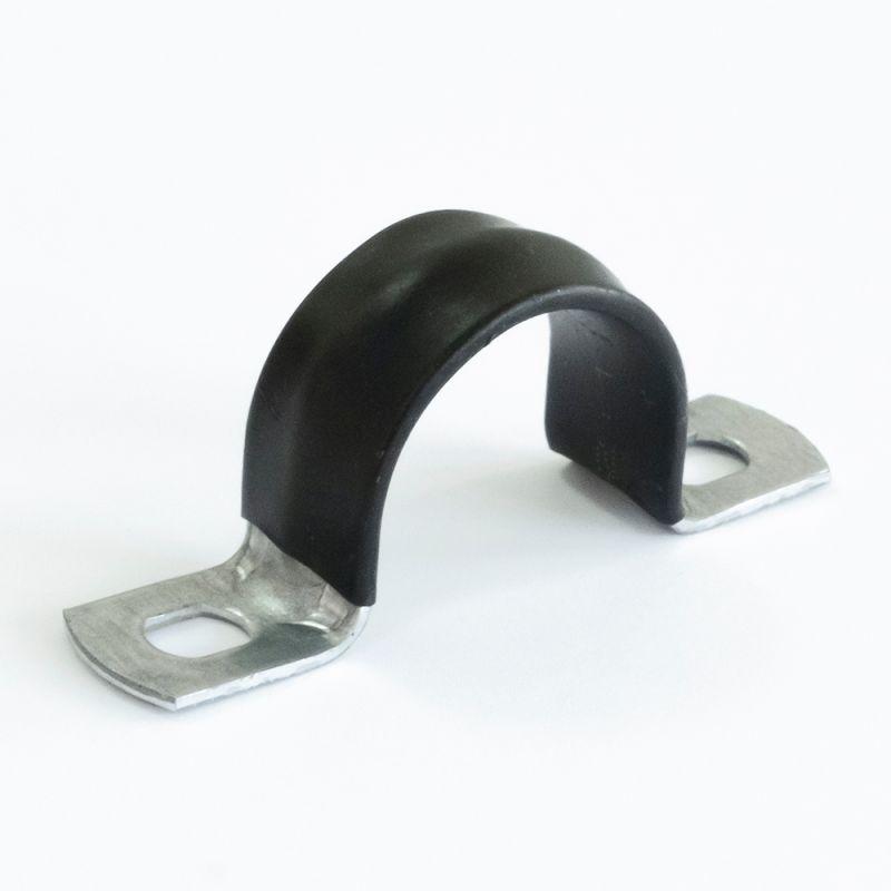 скоба крепежная двухлапковая смд-п d21-22мм метал. с полимер. покрыт. (уп.100шт) промрукав pr08.6017 от BTSprom.by