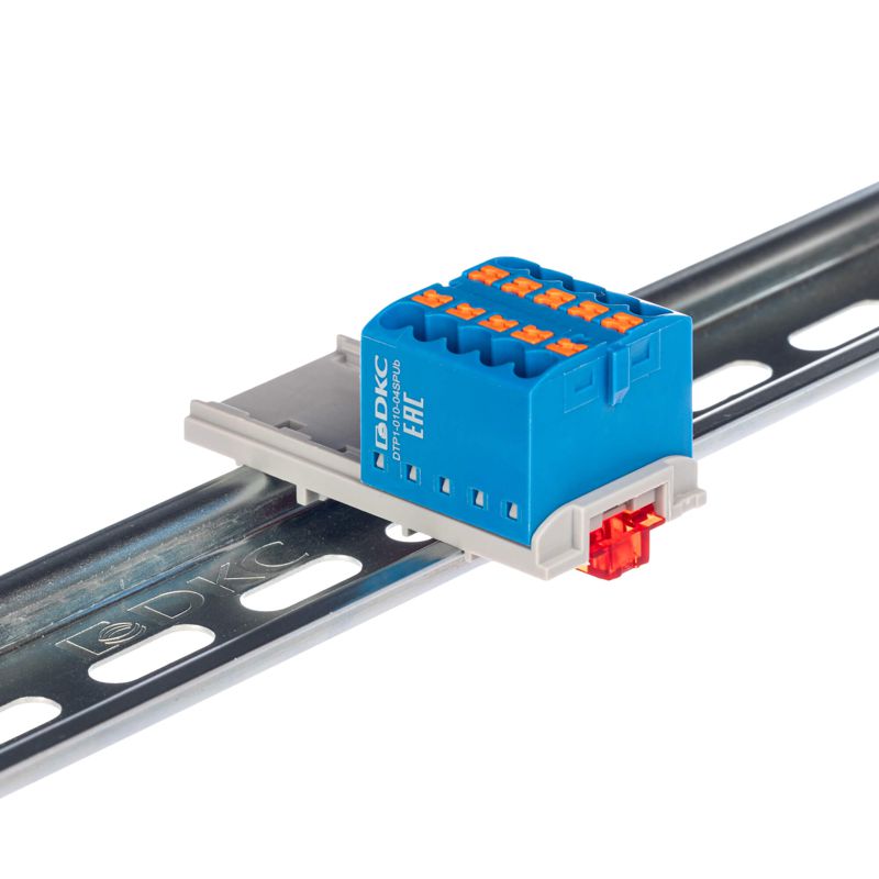  Блок распределительный зажим push-in 10 точек подключения 2.5кв.мм син. DKC DTP1-010-04SPUB фото в каталоге от BTSprom.by