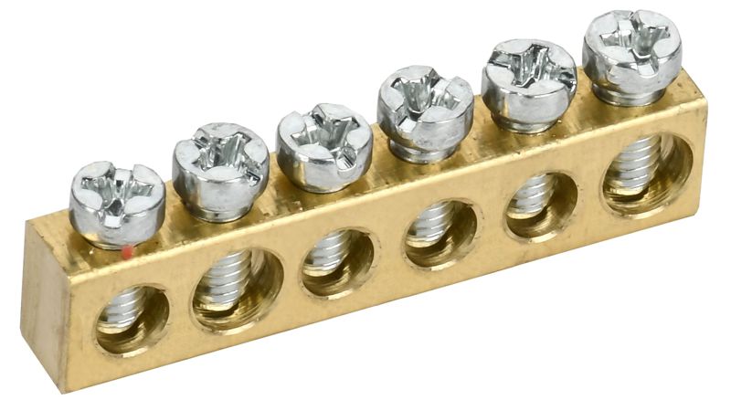 шина нулевая 6х9 6 отверст. tekfor iek tf-kp00d-sn-06 от BTSprom.by