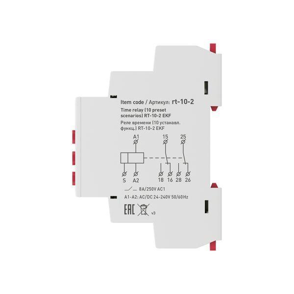  Реле времени RT-10-2 (10 устанавл. функц.) PROxima EKF rt-10-2 фото в каталоге от BTSprom.by